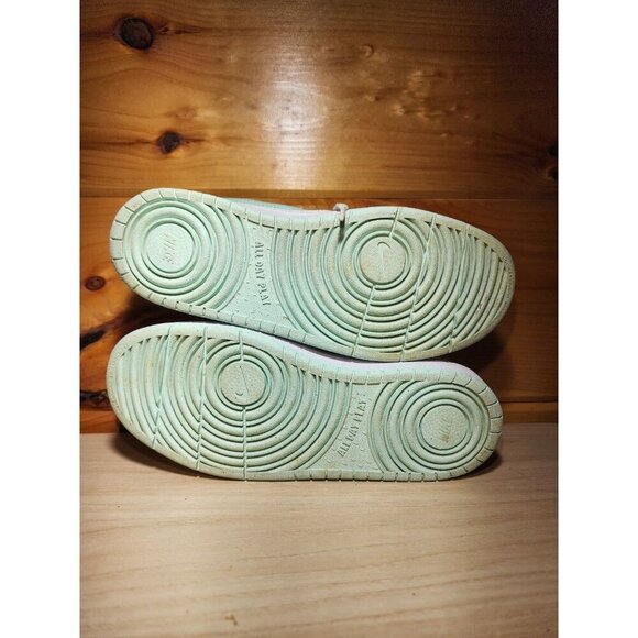 Nike Youth Size 5 Y Court Borough Low Recraft Shoes Sneaker White Mint Green - Picture 9 of 11